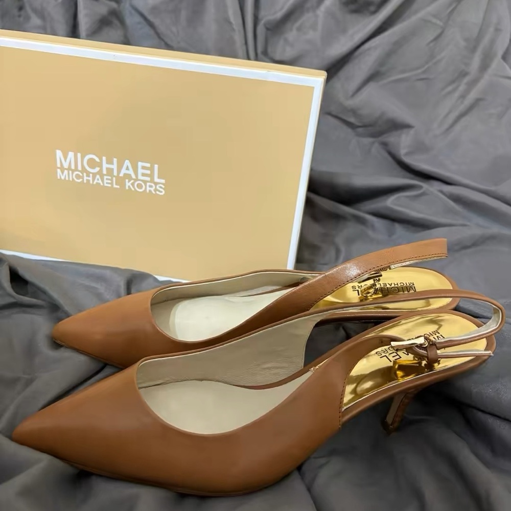 Michael Kors Brown Slingback Heels